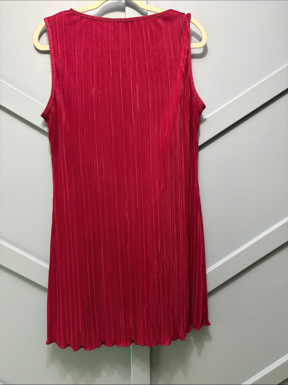 ASOS Sleeveless Pleated Midi Dress in Red